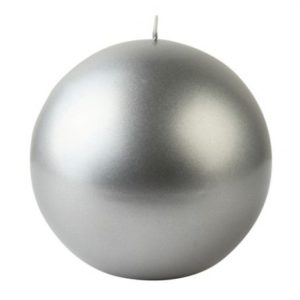 Silver ball candle