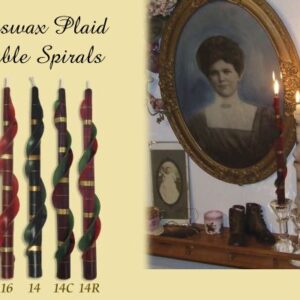 Beeswax plaid double spiral tpaer candles