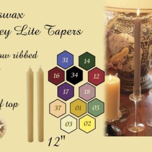 Beeswax Honey Lite Taper Candles