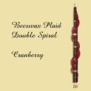 Beeswax plaid double spiral taper candle