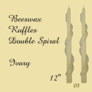 Beeswax Ruffles Double Spiral Taper Candle