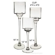 tall glass candle holders