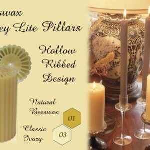beeswax pillar candles