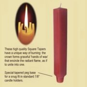 square taper candles