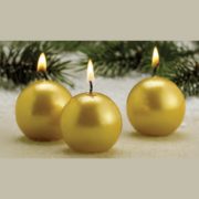 gold metallic ball candles