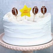 football theme birthday cake candles