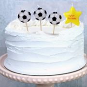 soccer theme birthday cake candles
