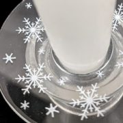 Candle bobeche with snowflake design