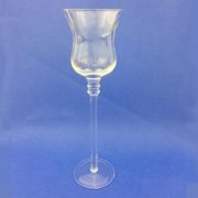 tall stemmed glass candle holder