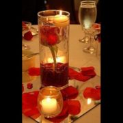 floating candle glass cylinder centerpiece
