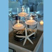 beach wedding candle centerpiece