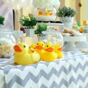 Rubber Ducky candles are perfect baby shower decorations