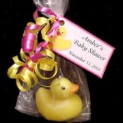 Ducky candle baby shower favor