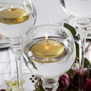 gold disc floating candles