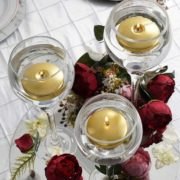 gold disc floating candles
