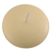 round disc floating candle in champagne color