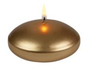gold disc floating candle