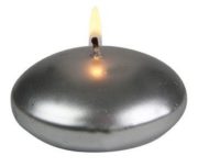 silver disc floating candle