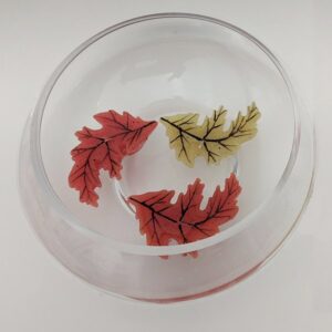 Red & Yellow floating Fall leaf candles