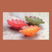 Fall oak leaf floating candles