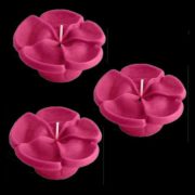 3" pink plumeria floating candles