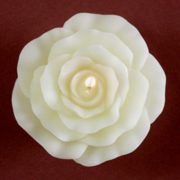 3" white rose floating candles