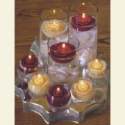 Floating Rose and Rosebud candles
