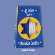 blue and white Hanukkah candles