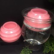 large luminary lantern candle in pink