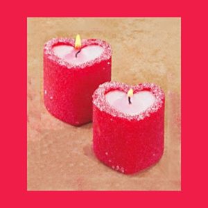 heart-shaped pillar candles