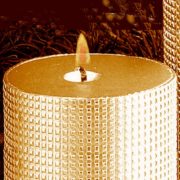 metallic gold pillar candle