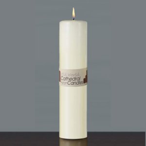 narrow pillar candle, 10 inch talle, 10 inch tall