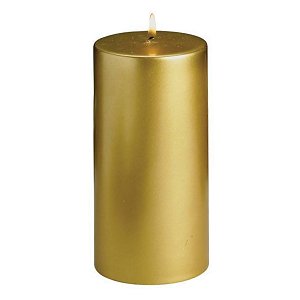 3x6 metalic gold pillar candle