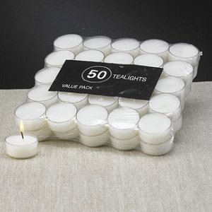 tealight candles in acrylic cups