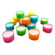 multi color cup tealight candles