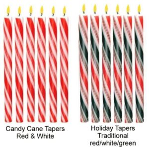 Holiday Striped Candy Cane Tapers