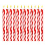 Candy Cane Taper Candles