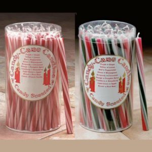 Striped Candy Cane Candles