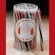 Holiday Striped Tapers