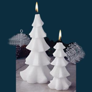 white Christmas tree candles