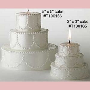 3" wedding cake candle