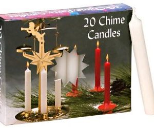 short tapers, chime candles