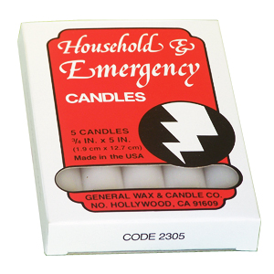 short household utility taper candles