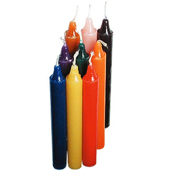 Colorful Household Utility Taper Candles, 6-1/8″ x 3/4″ Diameter, Box ...