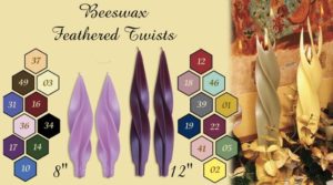 beeswax feathered twist candles
