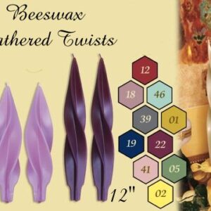 beeswax feathered twist candles