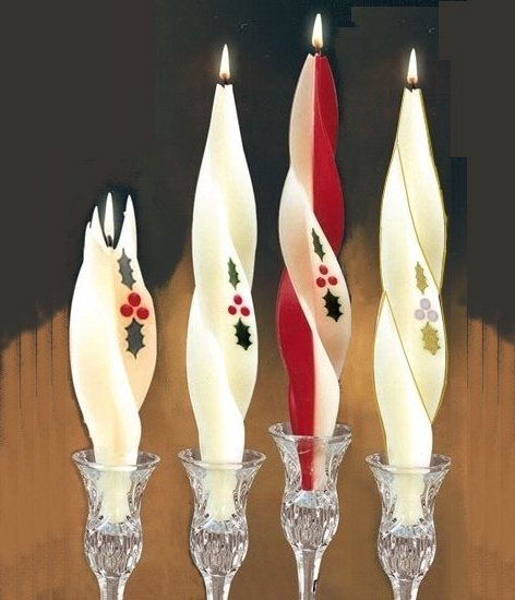 Beeswax Ruffles Double Spiral Taper Candles, 12″ x 7/8″, pair, #DAD9950 –  Wax Wizard Candles