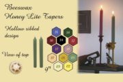 Beeswax Honey Lite Taper Candles