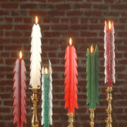 beeswax tree taper candles, Christmas candles