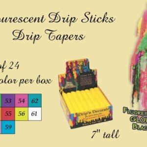 Fluorescent drip taper candles